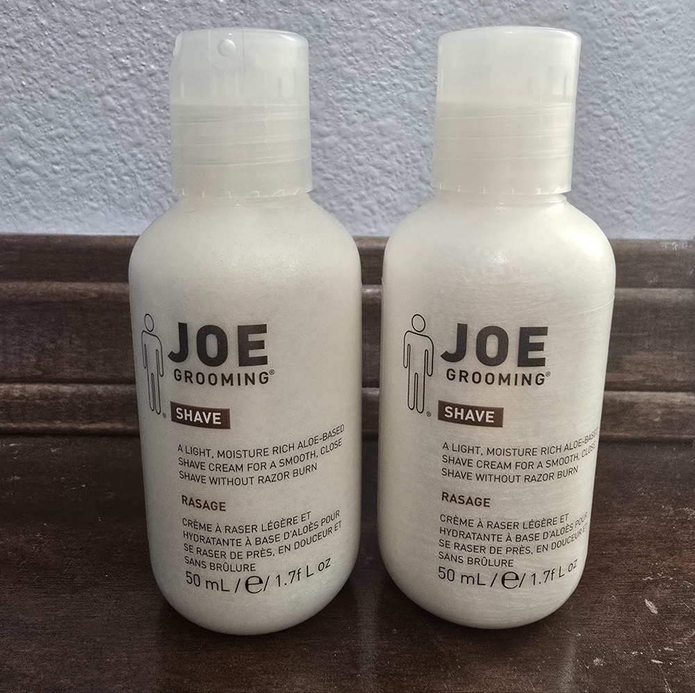 Joe Grooming Shave Cream Lotion Travel 1.7 Oz Lot Of 2 NWOB